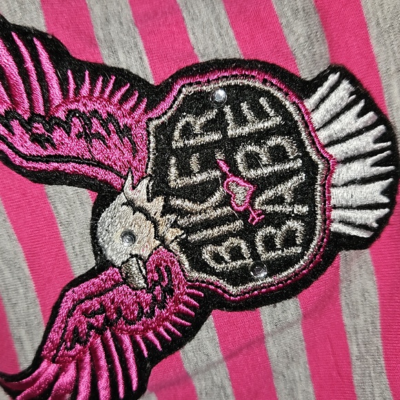Simplydog XS Pet Apparel Pink Silver Biker Babe Ruffled Cap.. Adorable - Picture 9 of 9